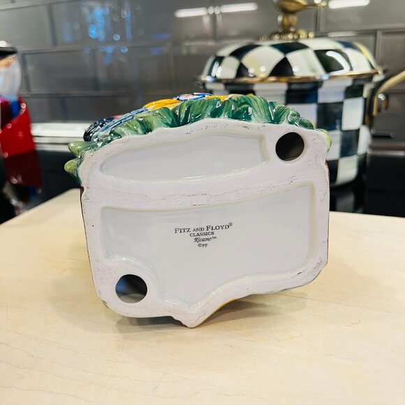 Vintage Fitz & Floyd Rooster and hen napkin holder - Picture 5 of 13